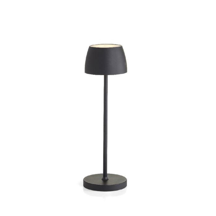 Evviva Lampada da tavolo a LED in alluminio, ricarica USB, h 35 cm