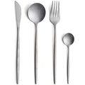 Gourmet Set posate 24 pz (6 coltelli, 6 forchette, 6 cucchiai, 6 cucchiaini) in acciaio PVD