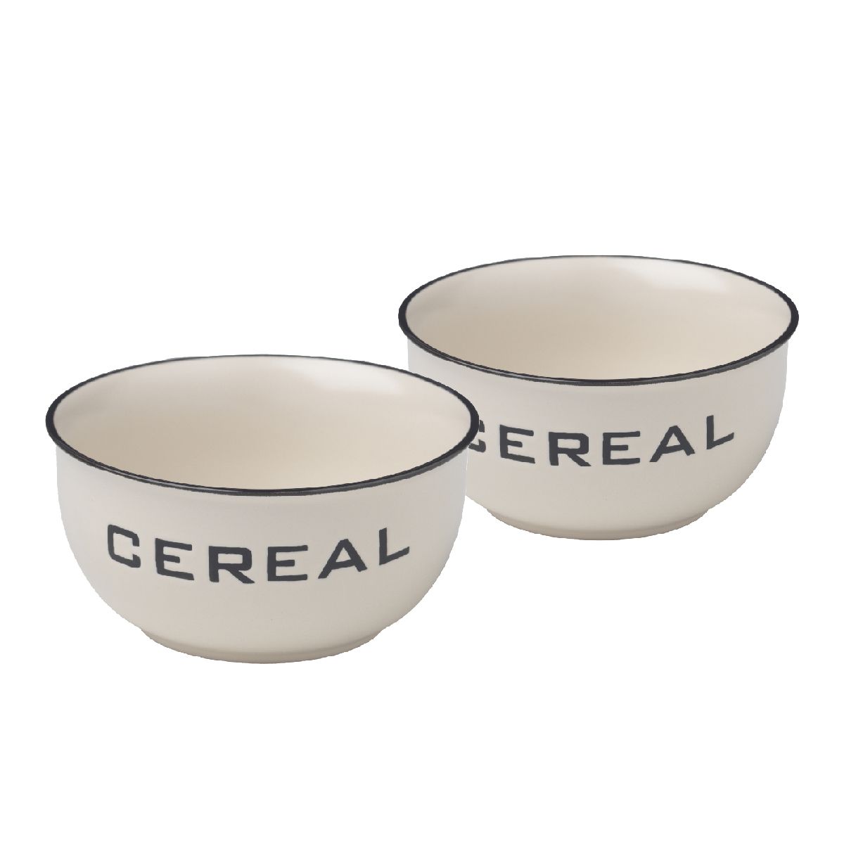 Vintage Set 2 boli cereali Ø 13,5 x h 7 cm