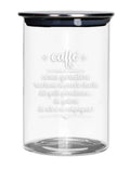 BARATTOLO CAFFE VETRO C/TAPPO METAL